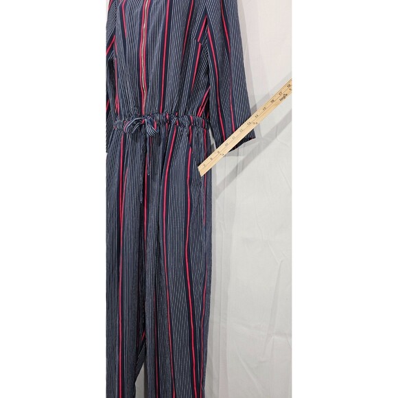 Tommy Hilfiger Womens Boilersuit Jumpsuit Streetwear Utility Striped Large EUC - Picture 7 of 16